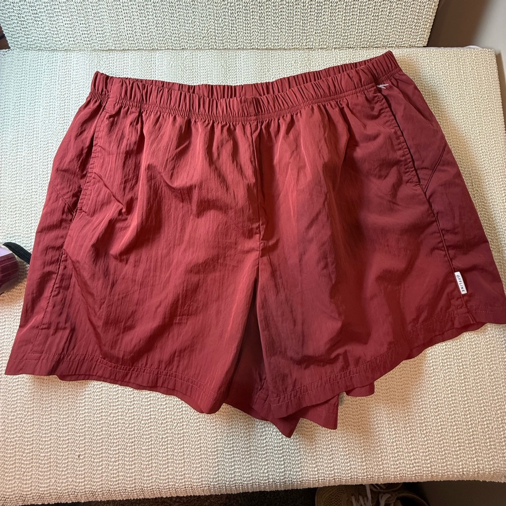 Offline by aerie Womens Xl Women's Brick Red Shorts